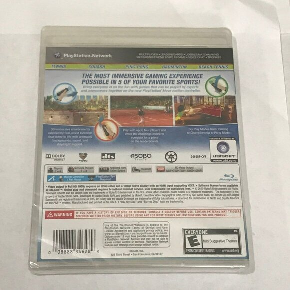 PS3 Racquet Sports (Factory Sealed) Playstation 3 - Picture 2 of 3